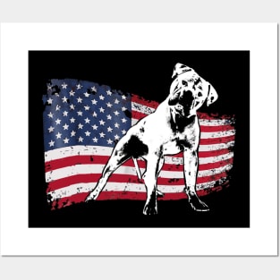 American Bulldog USA Flag 4th Of July Posters and Art